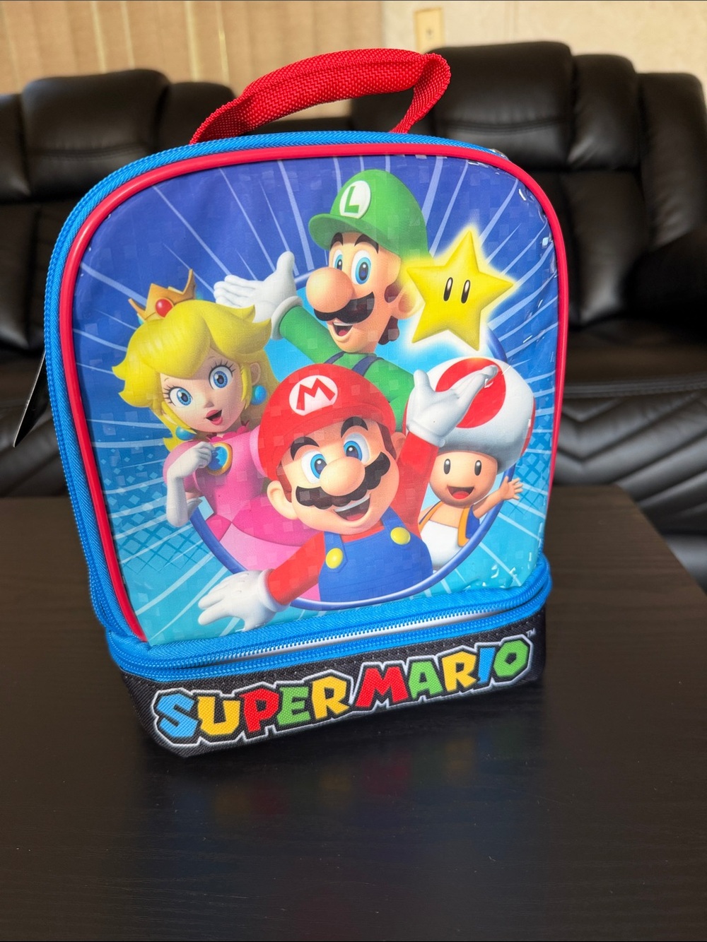 Nintendo Super Mario Character Lunch Bag in Blue and Red